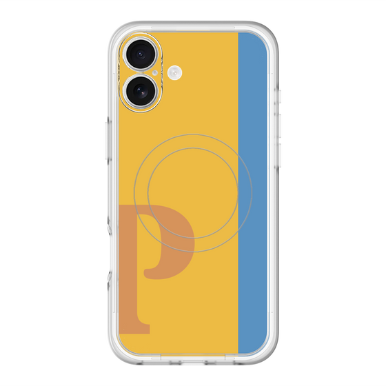 スリムプロテクションプレミアムケース with MagSafe［ オリジナル - initial color line - P orange ］