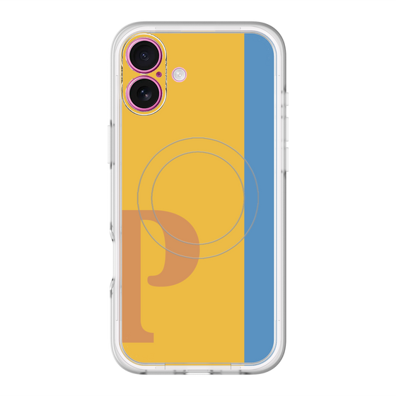 スリムプロテクションプレミアムケース with MagSafe［ オリジナル - initial color line - P orange ］