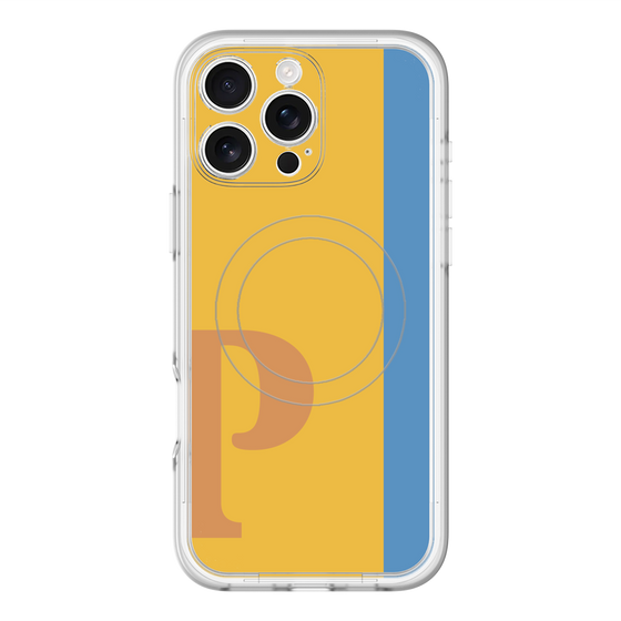 スリムプロテクションプレミアムケース with MagSafe［ オリジナル - initial color line - P orange ］