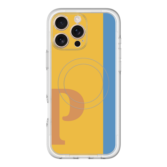 スリムプロテクションプレミアムケース with MagSafe［ オリジナル - initial color line - P orange ］