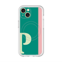 スリムプロテクションプレミアムケース with MagSafe［ オリジナル - initial color line - P green ］
