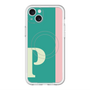 スリムプロテクションプレミアムケース with MagSafe［ オリジナル - initial color line - P green ］