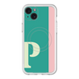 スリムプロテクションプレミアムケース with MagSafe［ オリジナル - initial color line - P green ］