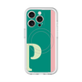 スリムプロテクションプレミアムケース with MagSafe［ オリジナル - initial color line - P green ］