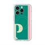 スリムプロテクションプレミアムケース with MagSafe［ オリジナル - initial color line - P green ］
