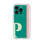 スリムプロテクションプレミアムケース with MagSafe［ オリジナル - initial color line - P green ］