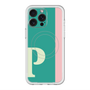 スリムプロテクションプレミアムケース with MagSafe［ オリジナル - initial color line - P green ］