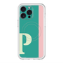 スリムプロテクションプレミアムケース with MagSafe［ オリジナル - initial color line - P green ］