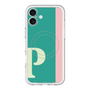 スリムプロテクションプレミアムケース with MagSafe［ オリジナル - initial color line - P green ］