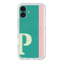 スリムプロテクションプレミアムケース with MagSafe［ オリジナル - initial color line - P green ］