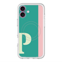 スリムプロテクションプレミアムケース with MagSafe［ オリジナル - initial color line - P green ］