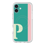 スリムプロテクションプレミアムケース with MagSafe［ オリジナル - initial color line - P green ］