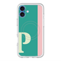 スリムプロテクションプレミアムケース with MagSafe［ オリジナル - initial color line - P green ］
