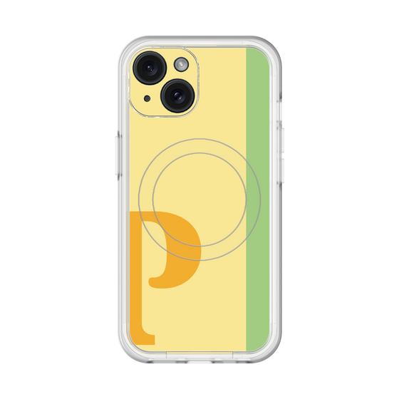 スリムプロテクションプレミアムケース with MagSafe［ オリジナル - initial color line - P yellow ］