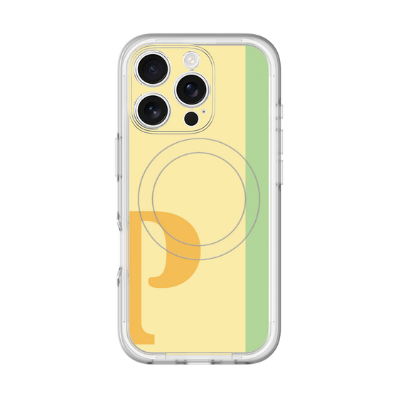 スリムプロテクションプレミアムケース with MagSafe［ オリジナル - initial color line - P yellow ］