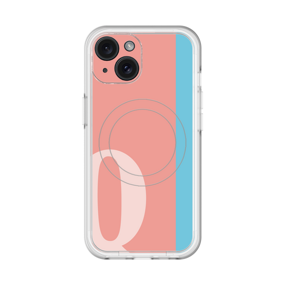 スリムプロテクションプレミアムケース with MagSafe［ オリジナル - initial color line - Q pink ］