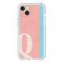 スリムプロテクションプレミアムケース with MagSafe［ オリジナル - initial color line - Q pink ］