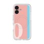 スリムプロテクションプレミアムケース with MagSafe［ オリジナル - initial color line - Q pink ］