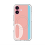 スリムプロテクションプレミアムケース with MagSafe［ オリジナル - initial color line - Q pink ］