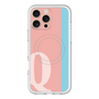 スリムプロテクションプレミアムケース with MagSafe［ オリジナル - initial color line - Q pink ］