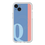 スリムプロテクションプレミアムケース with MagSafe［ オリジナル - initial color line - Q blue ］