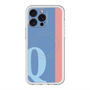 スリムプロテクションプレミアムケース with MagSafe［ オリジナル - initial color line - Q blue ］