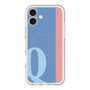 スリムプロテクションプレミアムケース with MagSafe［ オリジナル - initial color line - Q blue ］