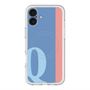 スリムプロテクションプレミアムケース with MagSafe［ オリジナル - initial color line - Q blue ］