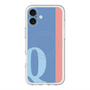 スリムプロテクションプレミアムケース with MagSafe［ オリジナル - initial color line - Q blue ］