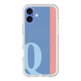 スリムプロテクションプレミアムケース with MagSafe［ オリジナル - initial color line - Q blue ］