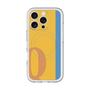 スリムプロテクションプレミアムケース with MagSafe［ オリジナル - initial color line - Q orange ］