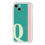スリムプロテクションプレミアムケース with MagSafe［ オリジナル - initial color line - Q green ］