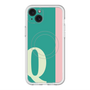 スリムプロテクションプレミアムケース with MagSafe［ オリジナル - initial color line - Q green ］