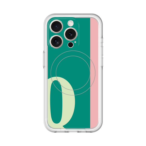 スリムプロテクションプレミアムケース with MagSafe［ オリジナル - initial color line - Q green ］