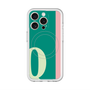 スリムプロテクションプレミアムケース with MagSafe［ オリジナル - initial color line - Q green ］