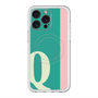 スリムプロテクションプレミアムケース with MagSafe［ オリジナル - initial color line - Q green ］