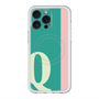 スリムプロテクションプレミアムケース with MagSafe［ オリジナル - initial color line - Q green ］