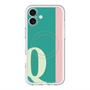 スリムプロテクションプレミアムケース with MagSafe［ オリジナル - initial color line - Q green ］