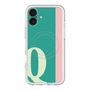 スリムプロテクションプレミアムケース with MagSafe［ オリジナル - initial color line - Q green ］
