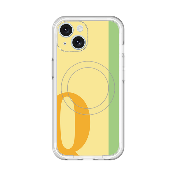 スリムプロテクションプレミアムケース with MagSafe［ オリジナル - initial color line - Q yellow ］