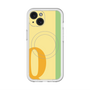 スリムプロテクションプレミアムケース with MagSafe［ オリジナル - initial color line - Q yellow ］