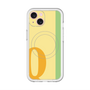 スリムプロテクションプレミアムケース with MagSafe［ オリジナル - initial color line - Q yellow ］