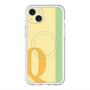 スリムプロテクションプレミアムケース with MagSafe［ オリジナル - initial color line - Q yellow ］