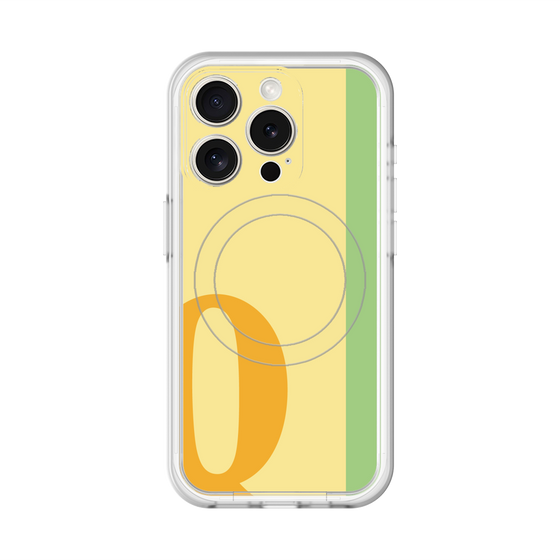 スリムプロテクションプレミアムケース with MagSafe［ オリジナル - initial color line - Q yellow ］
