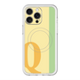 スリムプロテクションプレミアムケース with MagSafe［ オリジナル - initial color line - Q yellow ］