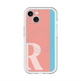 スリムプロテクションプレミアムケース with MagSafe［ オリジナル - initial color line - R pink ］