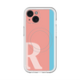 スリムプロテクションプレミアムケース with MagSafe［ オリジナル - initial color line - R pink ］