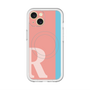 スリムプロテクションプレミアムケース with MagSafe［ オリジナル - initial color line - R pink ］