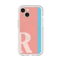 スリムプロテクションプレミアムケース with MagSafe［ オリジナル - initial color line - R pink ］
