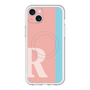 スリムプロテクションプレミアムケース with MagSafe［ オリジナル - initial color line - R pink ］